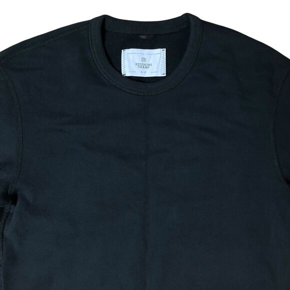 Reigning Champ Mens S Black Cotton Crewneck Sweatshirt Logo Athletic Streetwear - Picture 3 of 12